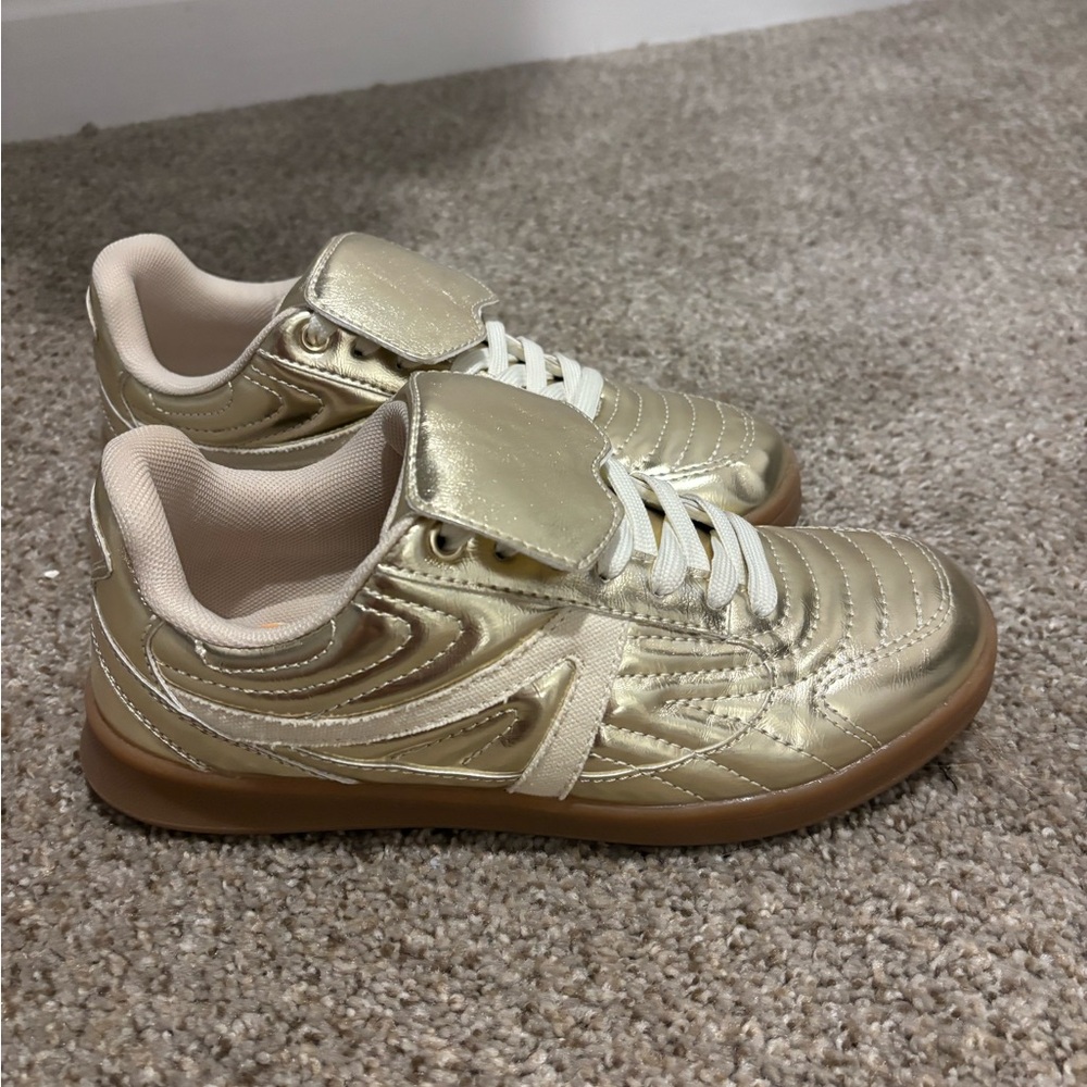Gold sneakers